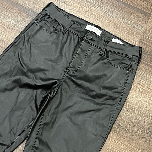 Women’s Skinny Coated Jean Shiny Black Size 10 - Picture 1 of 11